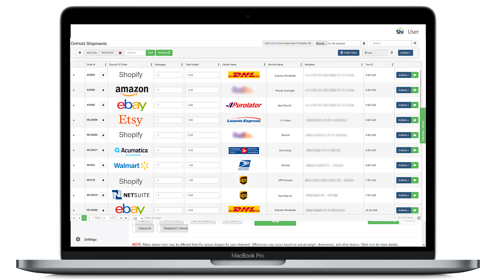 Manage all orders in one place; across all sources & locations