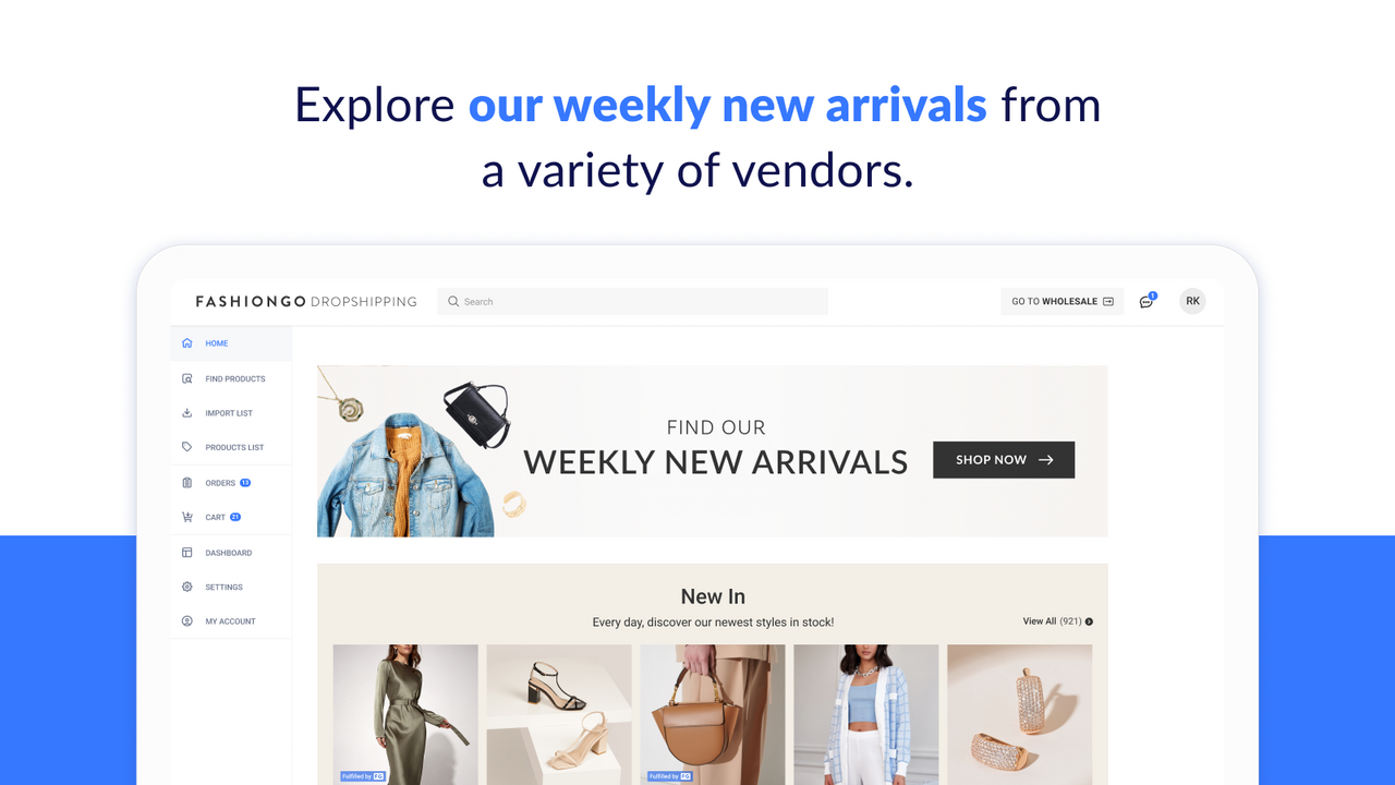 Explore our weekly new arrivals from a variety of vendors.
