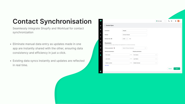 Map the required fields to sync data from Shopify 