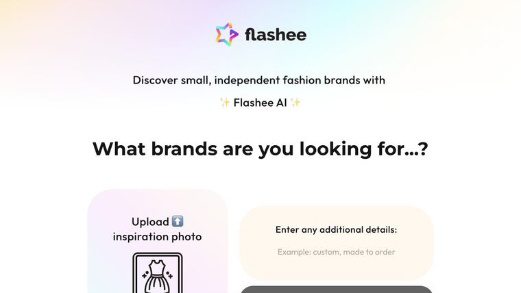 Flashee: AI Fashion Discovery Screenshot