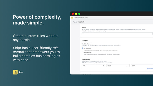 Complexidade simplificada com um criador de regras amigável ao usuário