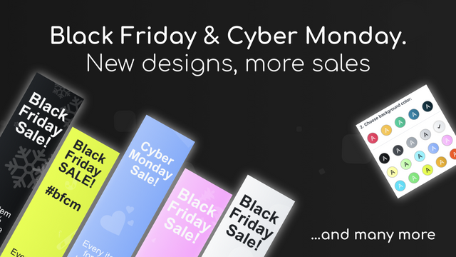 Black Friday promotion banner - increase black friday sales