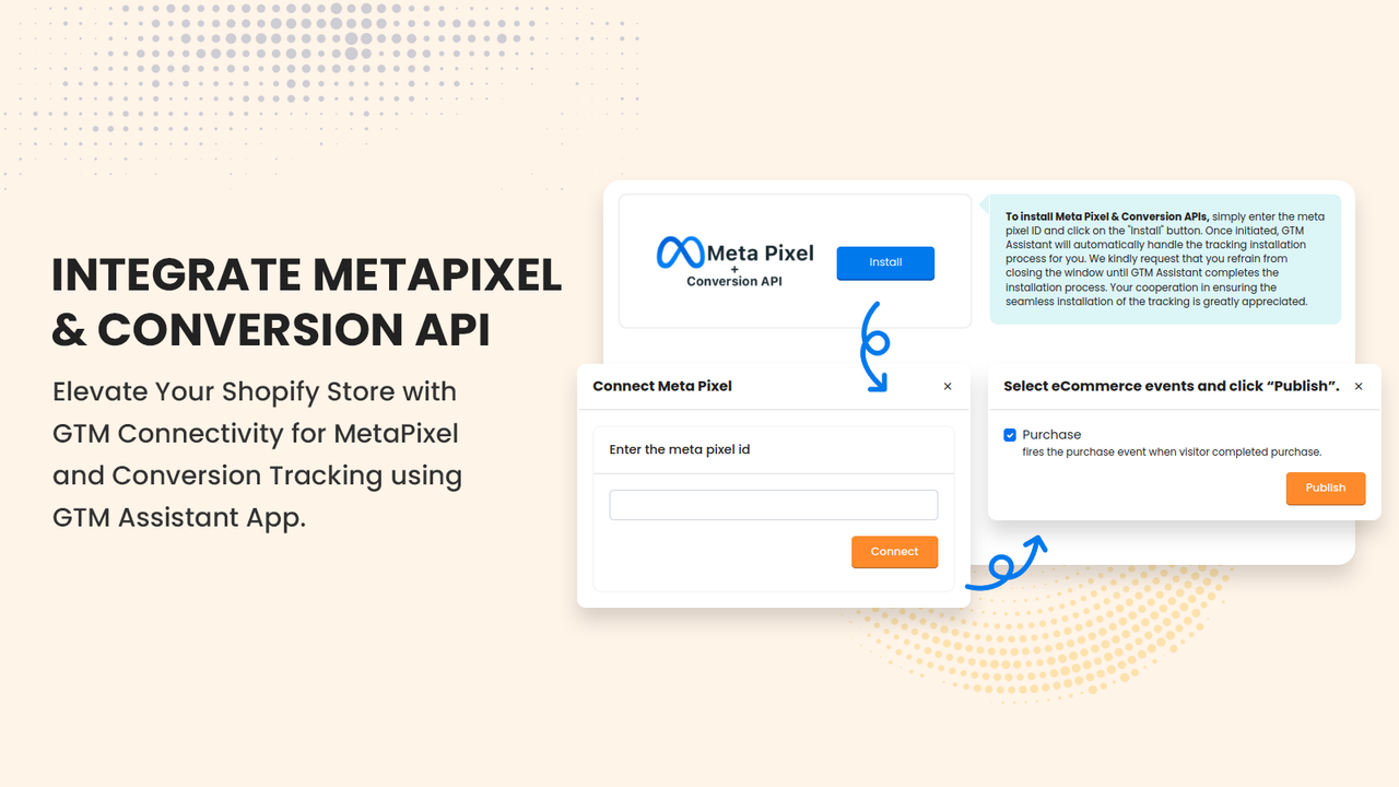 Installer Meta Pixel, Conversion API og spore e-handelsbegivenheder