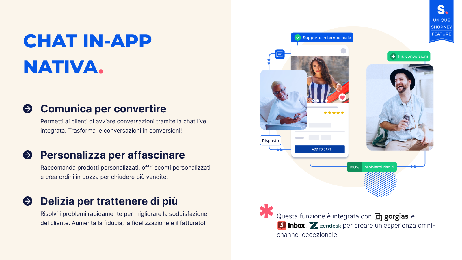 Chattare con i clienti tramite l'app mobile di Shopify