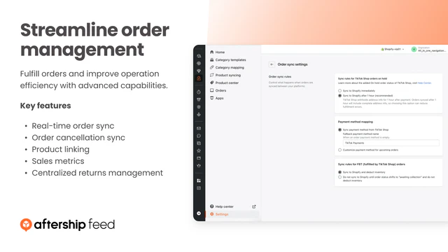 Streamline order management