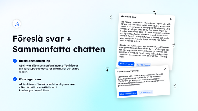 Föreslå svar + Sammanfatta chatten