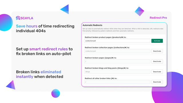 use regras de redirecionamento automático para corrigir links quebrados 404 instantaneamente