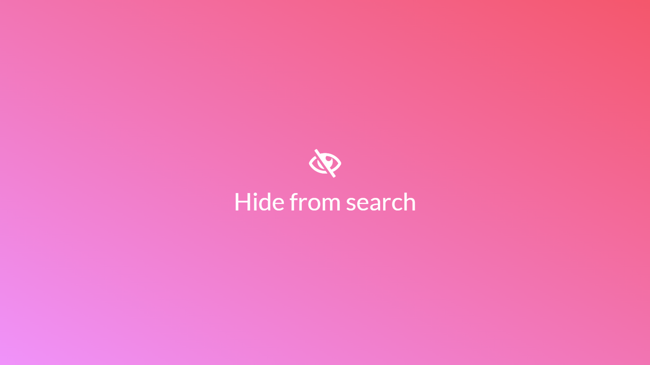 Ocultar de la búsqueda