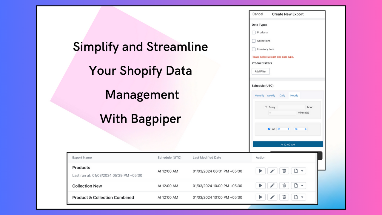 streamline and simplify your shopify data management