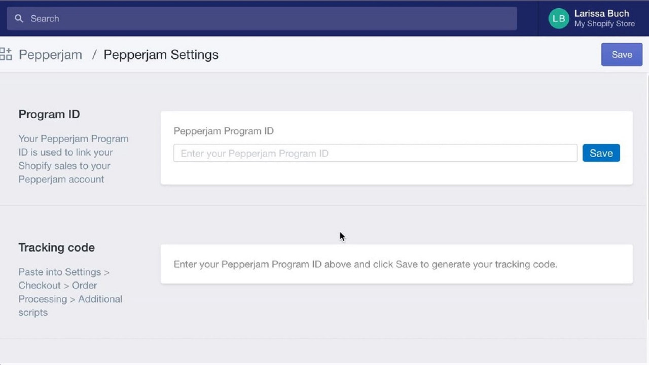 Shopify Pepperjam App