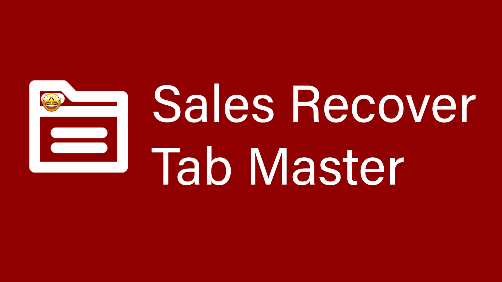 Sales Recover Tab Master Screenshot