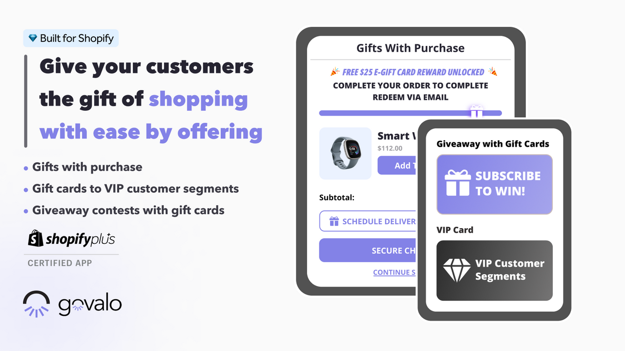 Govalo | Gift Card Suite Screenshot