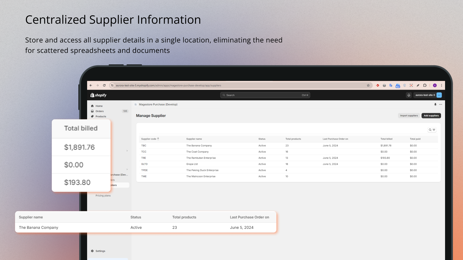 supplier management