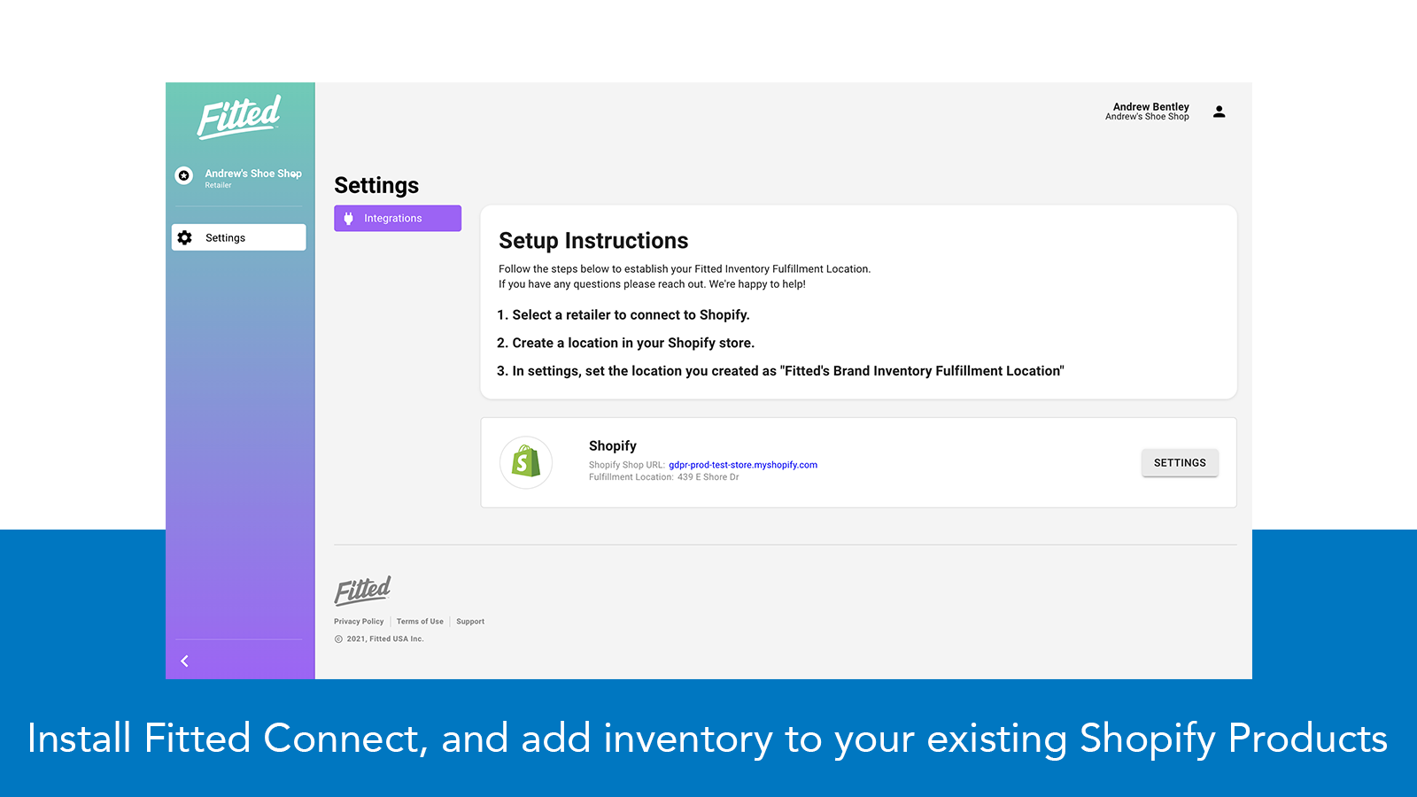 Fitted Connect syncs inventory from brands' warehouses