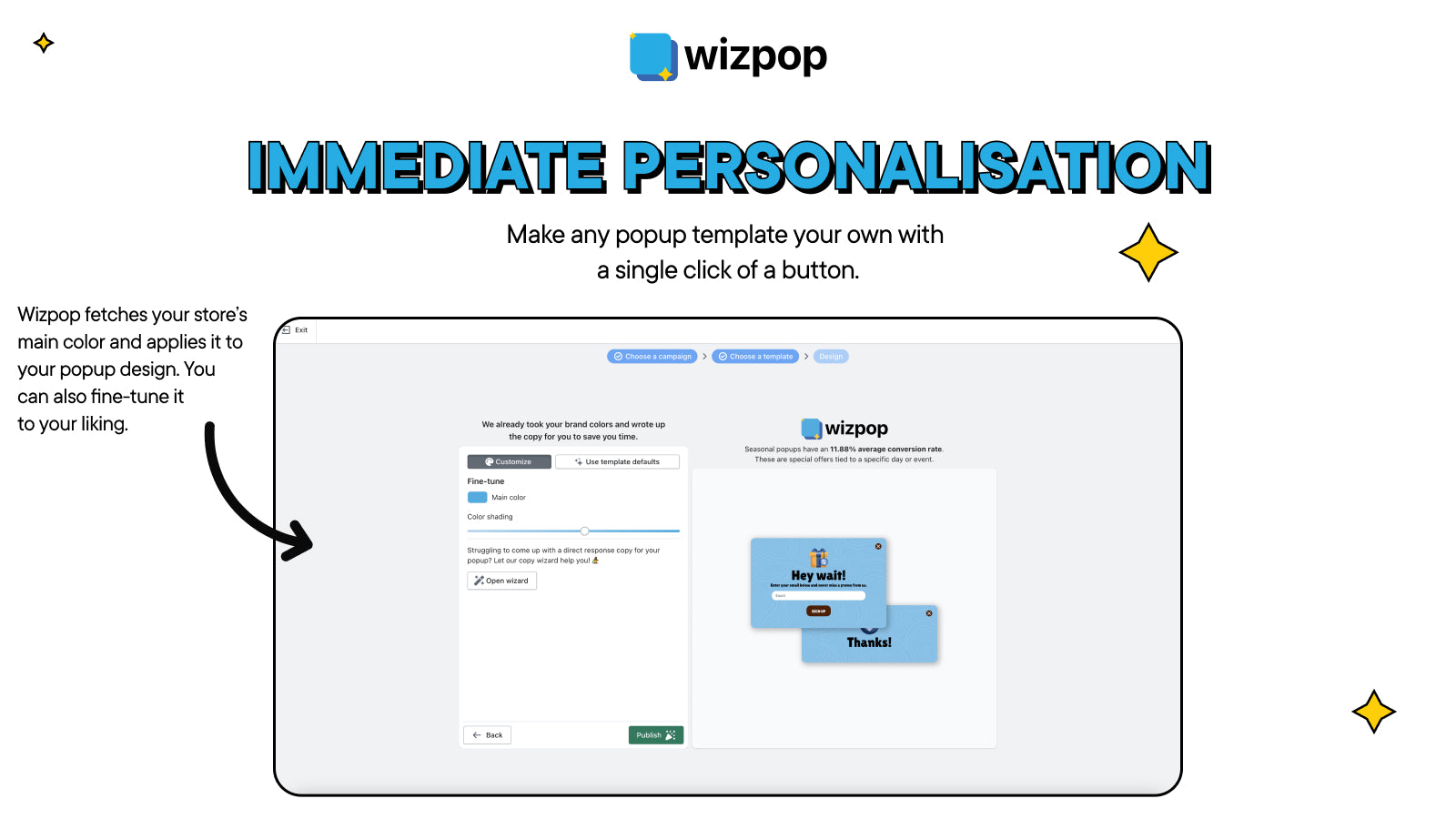 Wizpop: Data collection popups Screenshot