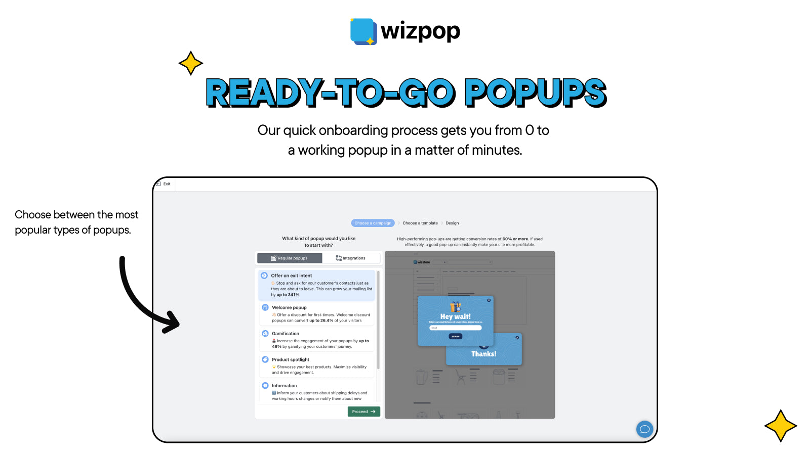 Wizpop: Data collection popups Screenshot