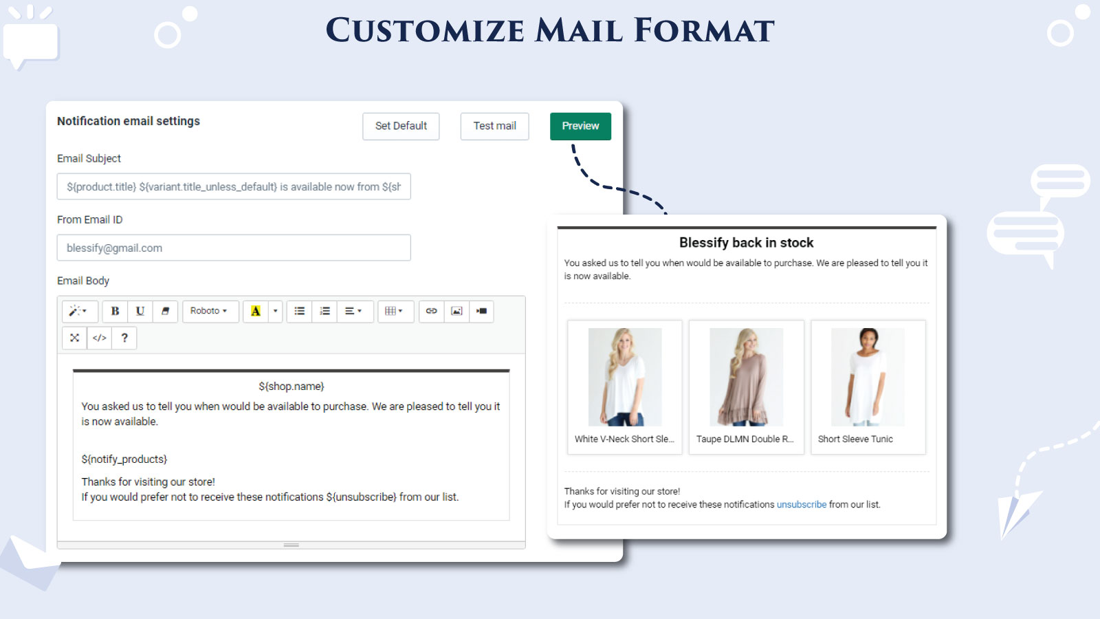 Personalizar formato de e-mail