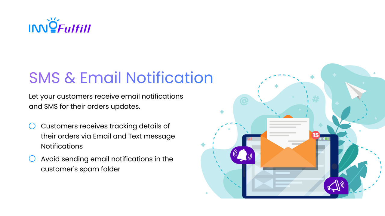 Notificación - Notificación en tiempo real por SMS y correo electrónico