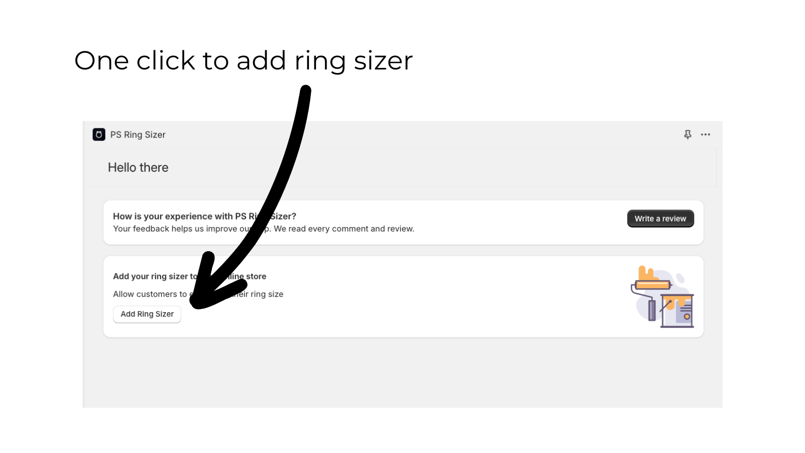 Tilføj Ring Sizer fra Admin dashboard