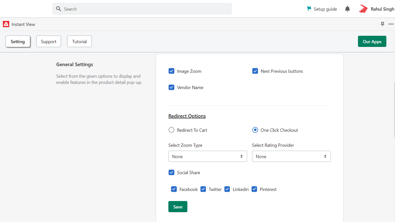 Configurações de Design