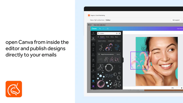 Crea y publica diseños de Canva desde dentro del editor de correos electrónicos