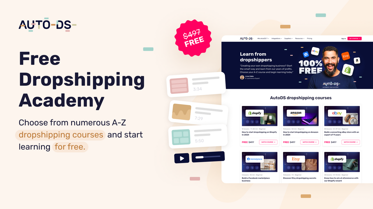 Free Shopify dropshipping knowledge - courses, webinar, ebooks