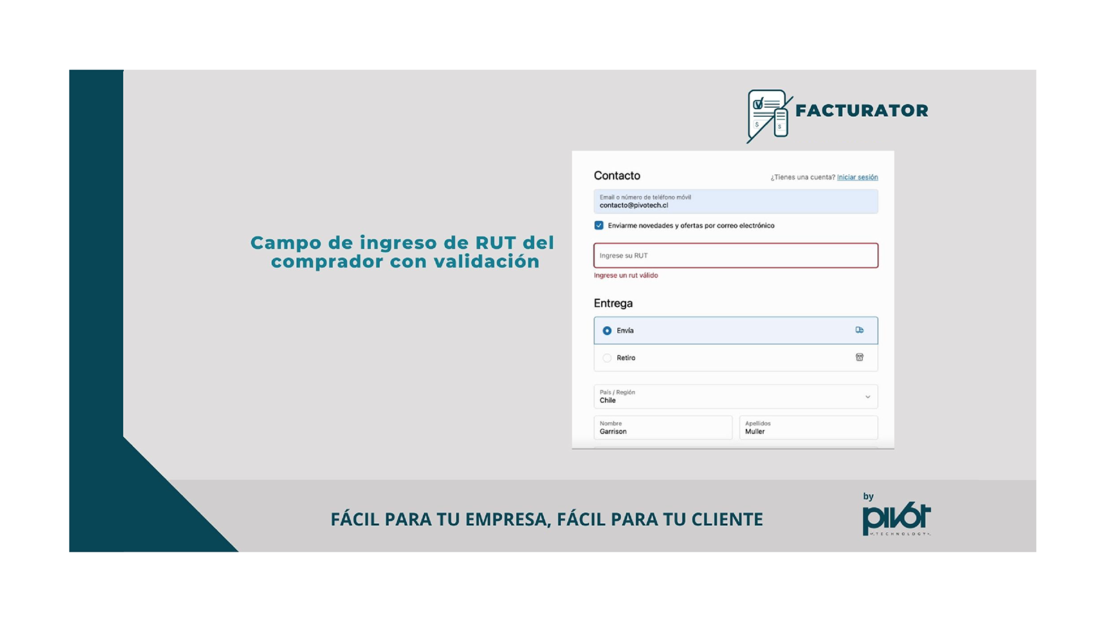 Facturator: ¿Boleta o Factura? Screenshot