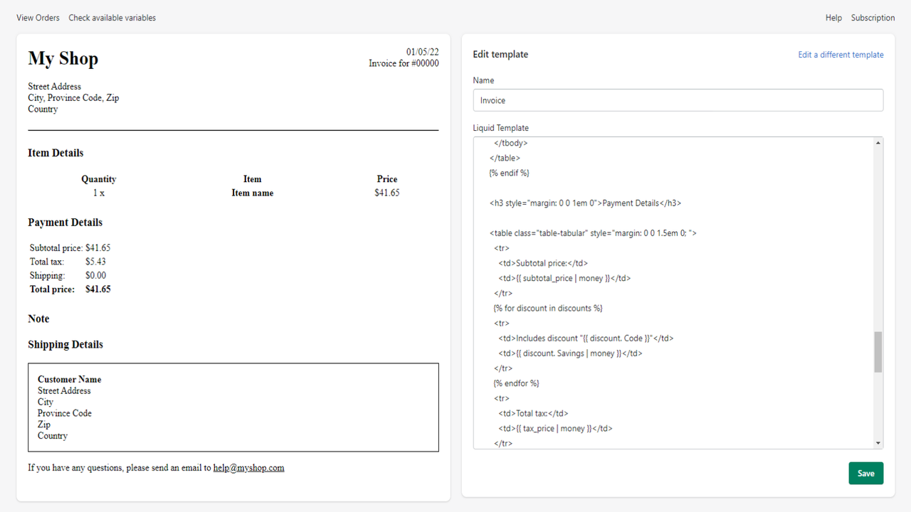 Edit and preview your template all in one place