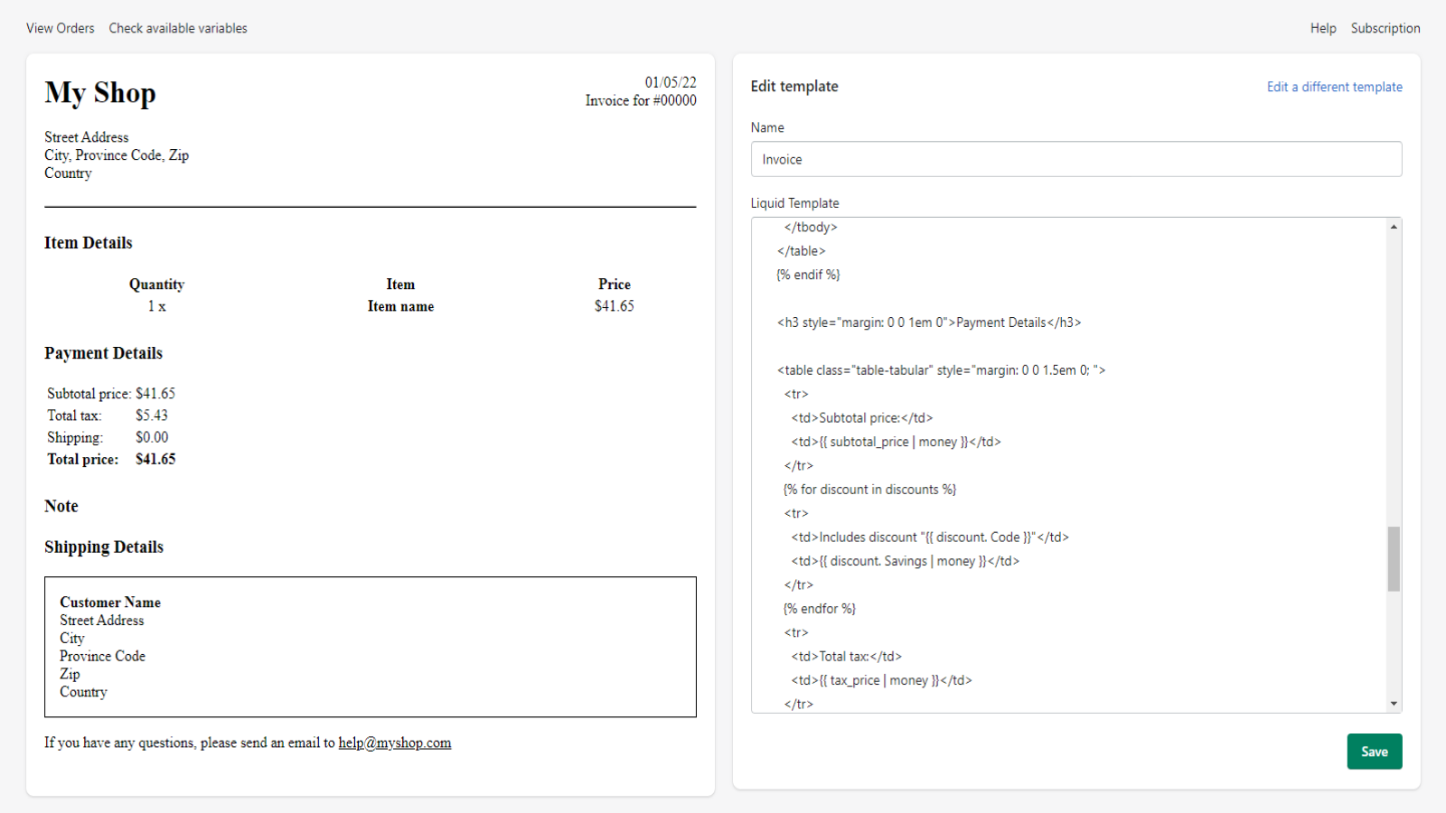 Edit and preview your template all in one place