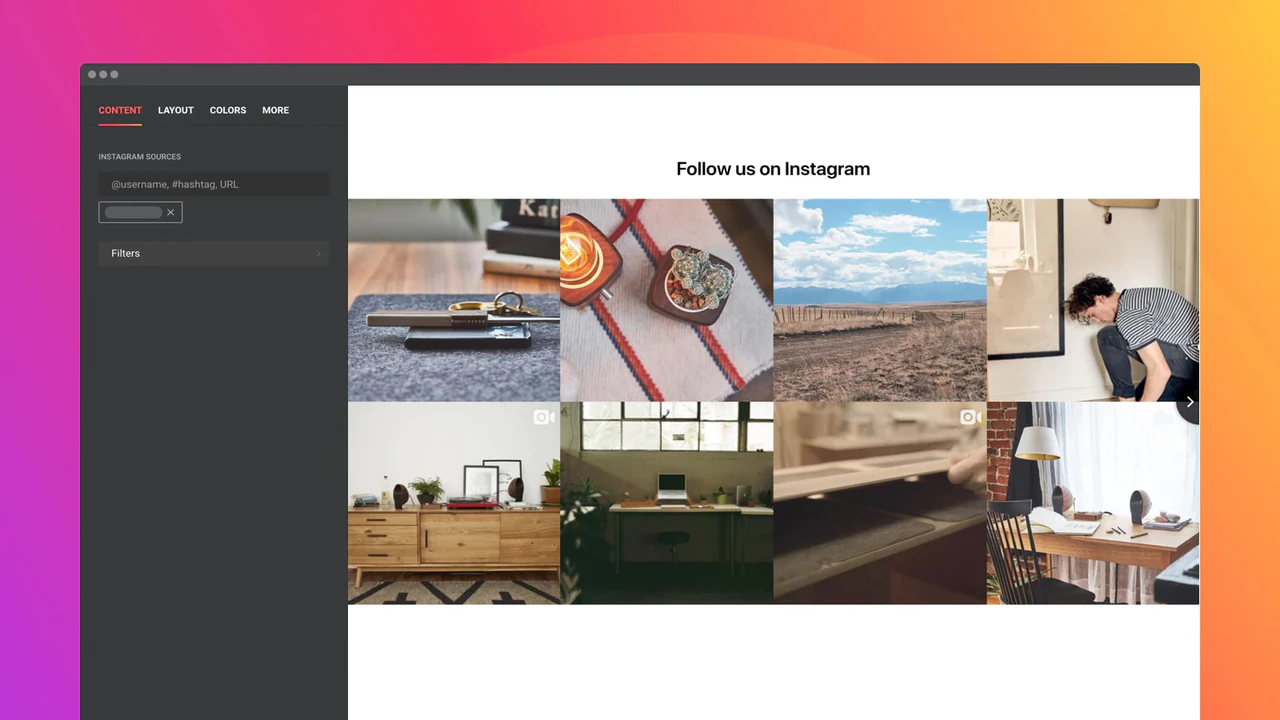 Use várias fontes do Instagram e aplique qualquer filtro que você goste