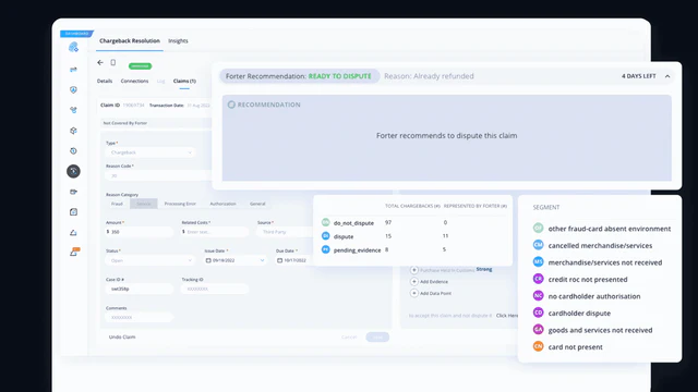 Portail de chargeback Forter