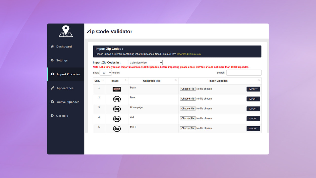 Zip Code Validator