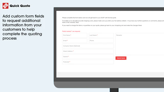 Quick Quote request form