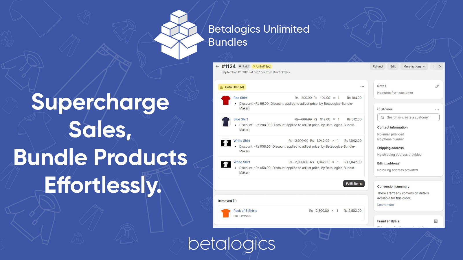 Betalogics Bundle Maker Order List Page