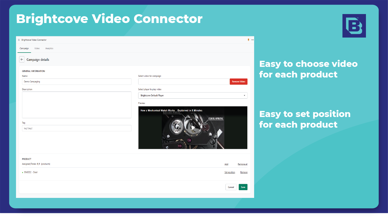 Brightcove Video Connector Screenshot