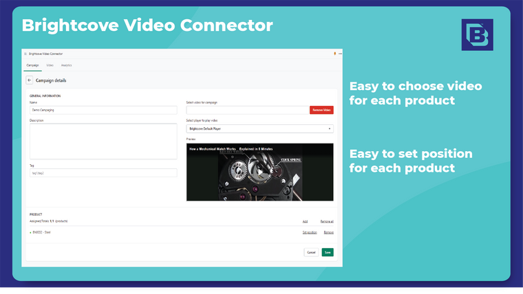 Brightcove Video Connector Screenshot