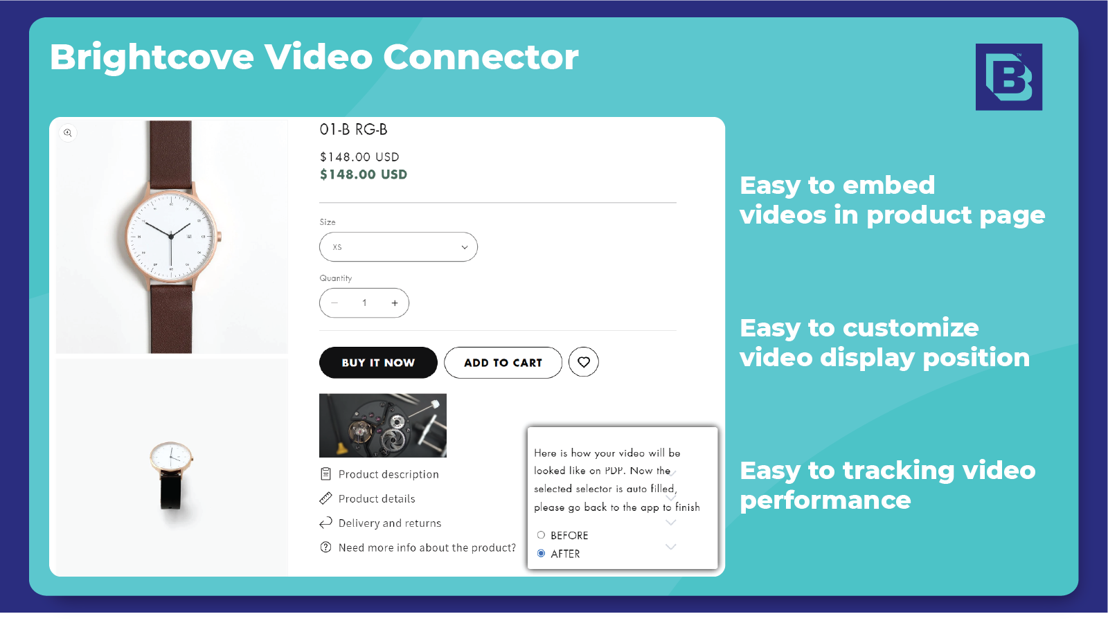 Fácil de incorporar vídeos e rastrear o desempenho do vídeo