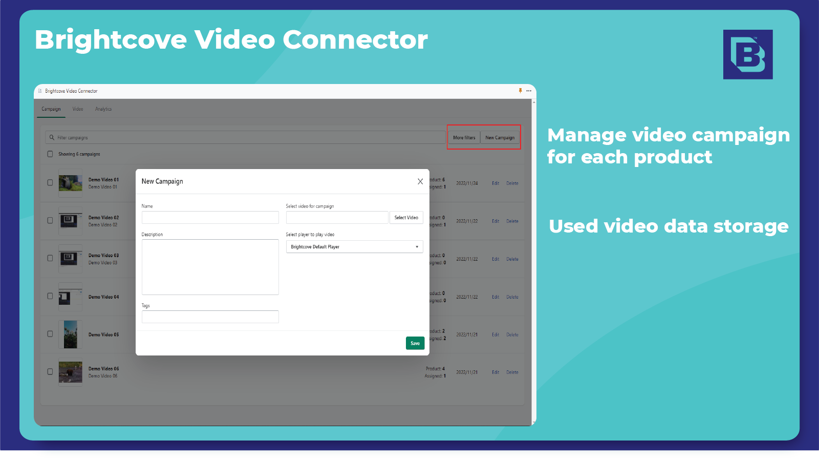 Brightcove Video Connector Screenshot