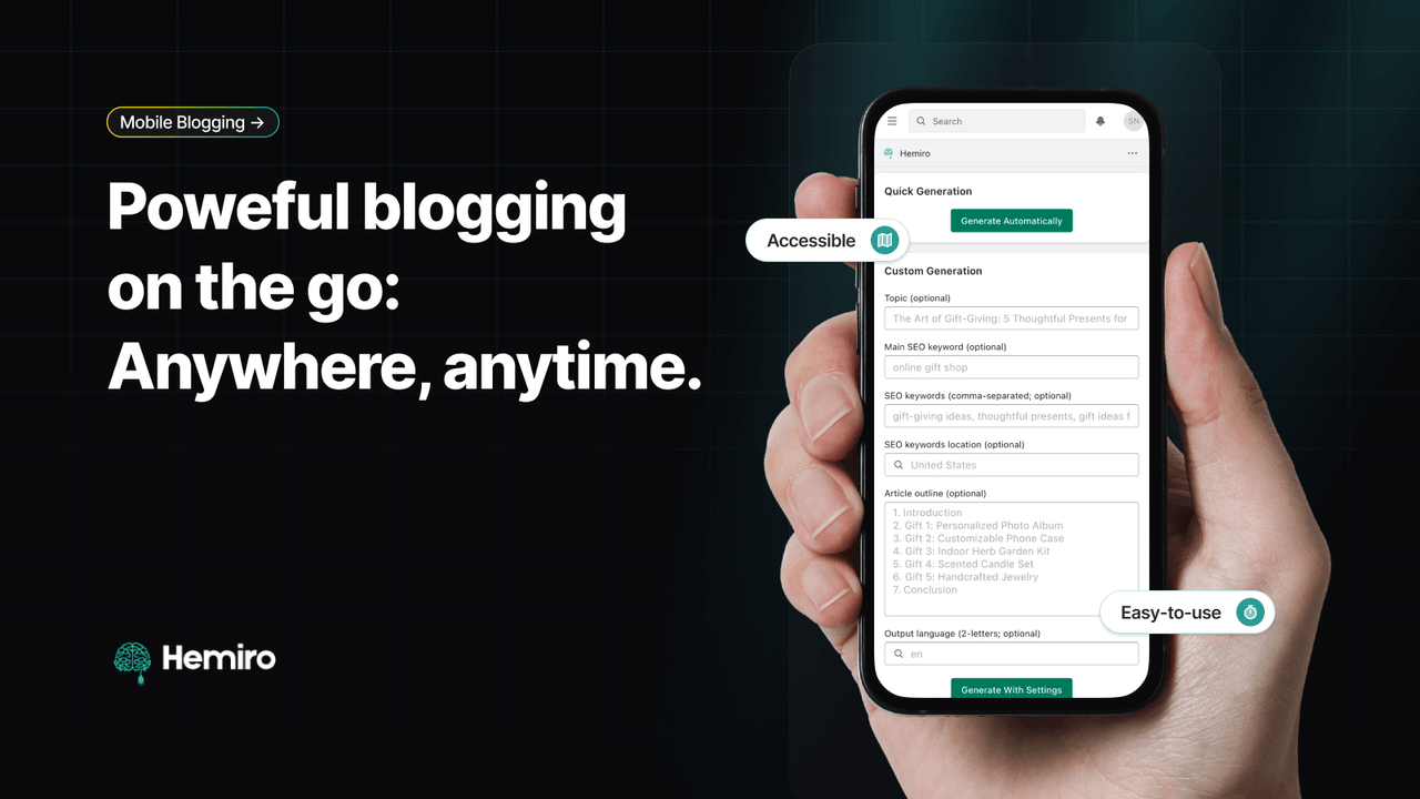 SEO AI generator: Powerful blogging on mobile and tablet devices