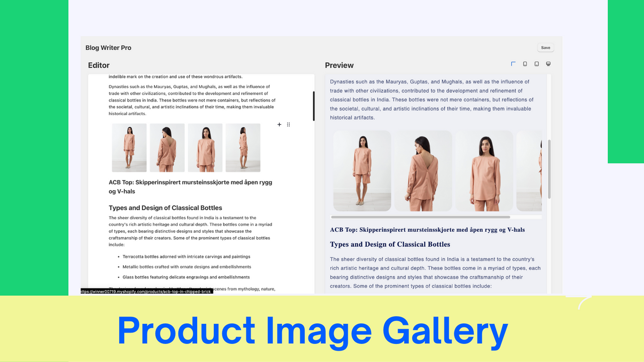 Use Product Images in your Blog with Blog Generator Pro, AI Blog