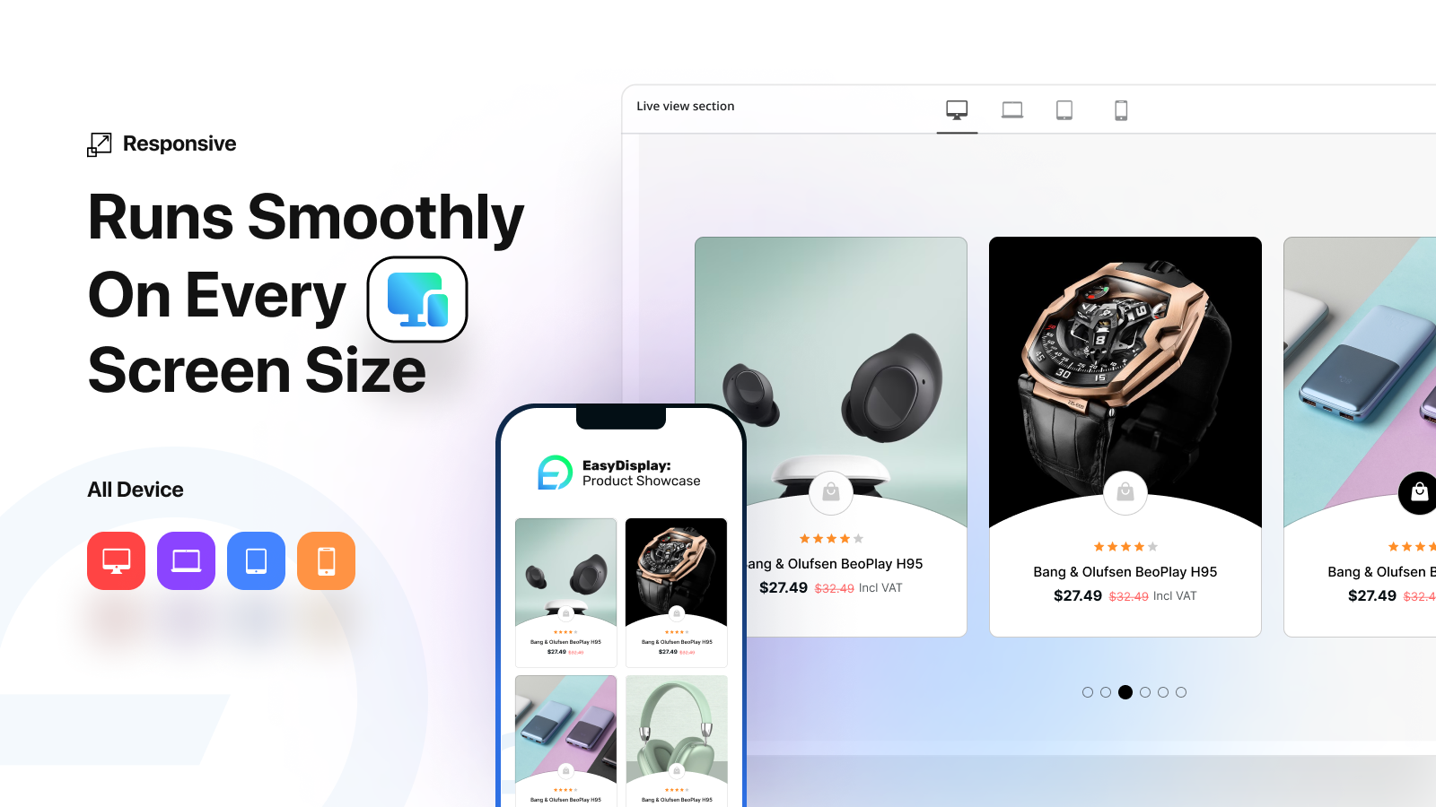 EasyDisplay: Product Showcase Screenshot