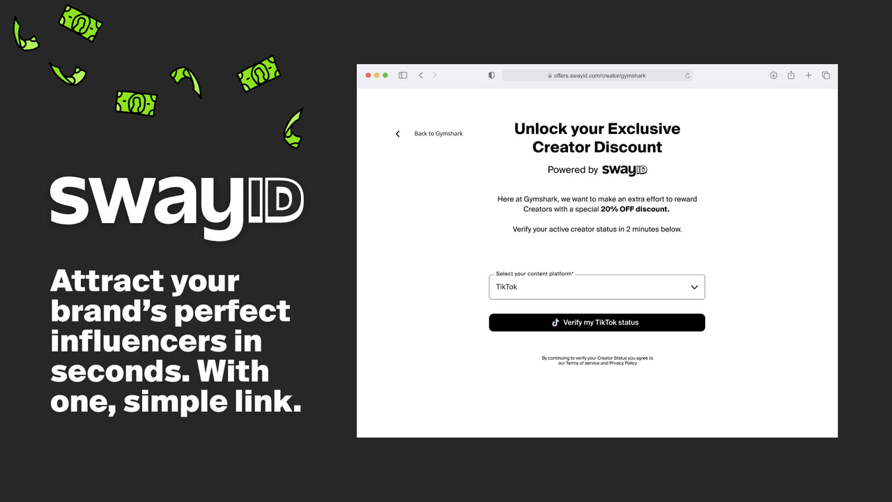 SwayID: Creator Offer Links Screenshot