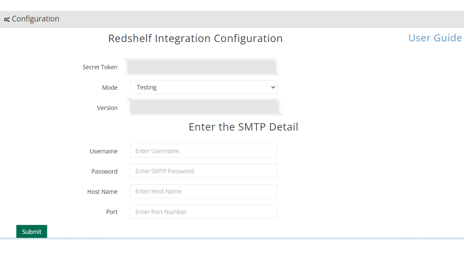 Redshelf Integration Screenshot