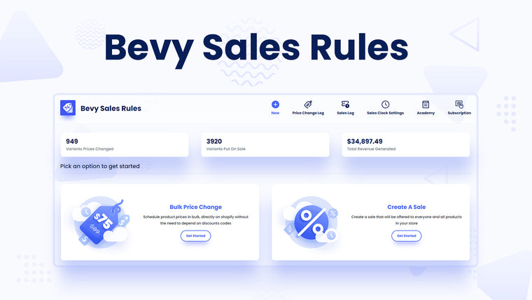 Bevy Sales & Pricing Rules Screenshot