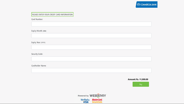 WEBXPAY Payment Page