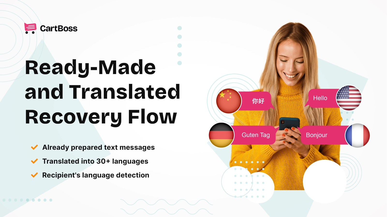 Färdig och översatt SMS-återvinningsflöde