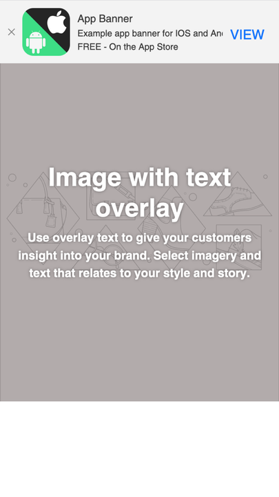 app banner android - ios / eksempel