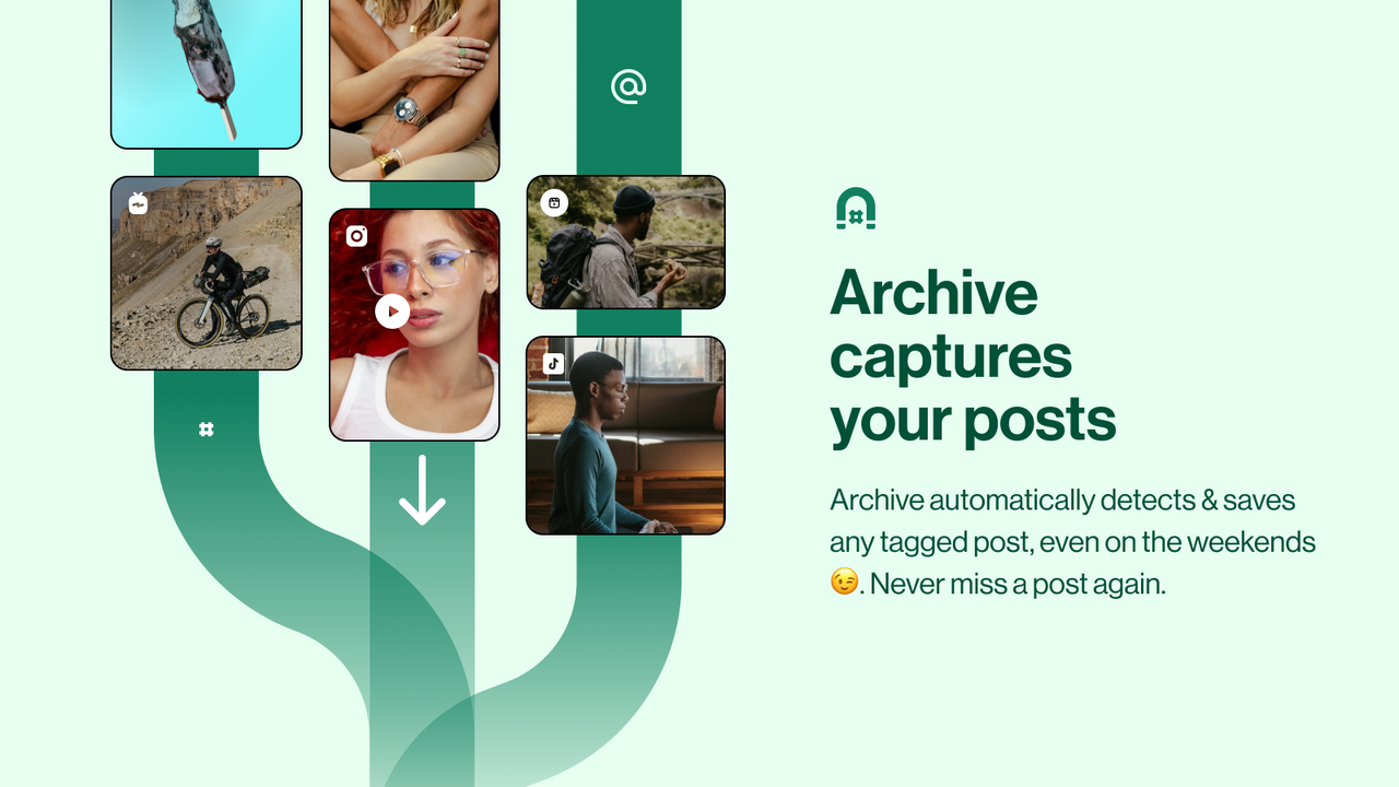 Archive detekterer automatisk & viser ethvert tagget opslag.