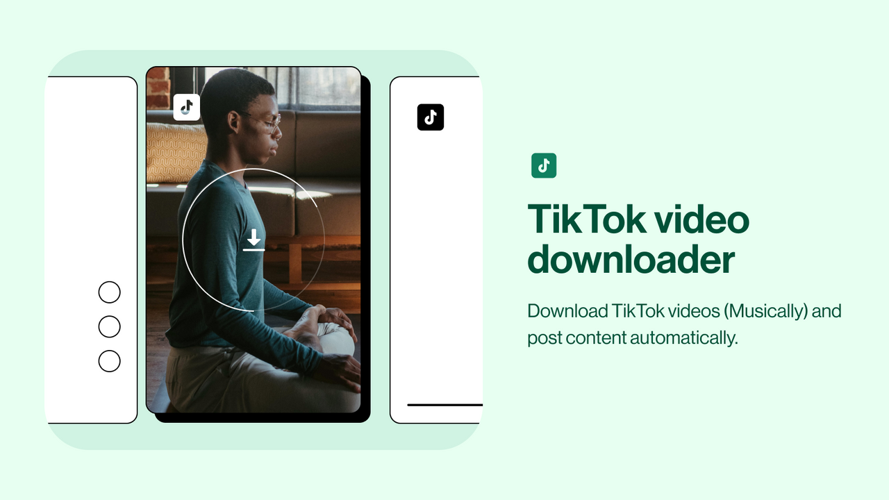 Download TikTok video's en post content automatisch.