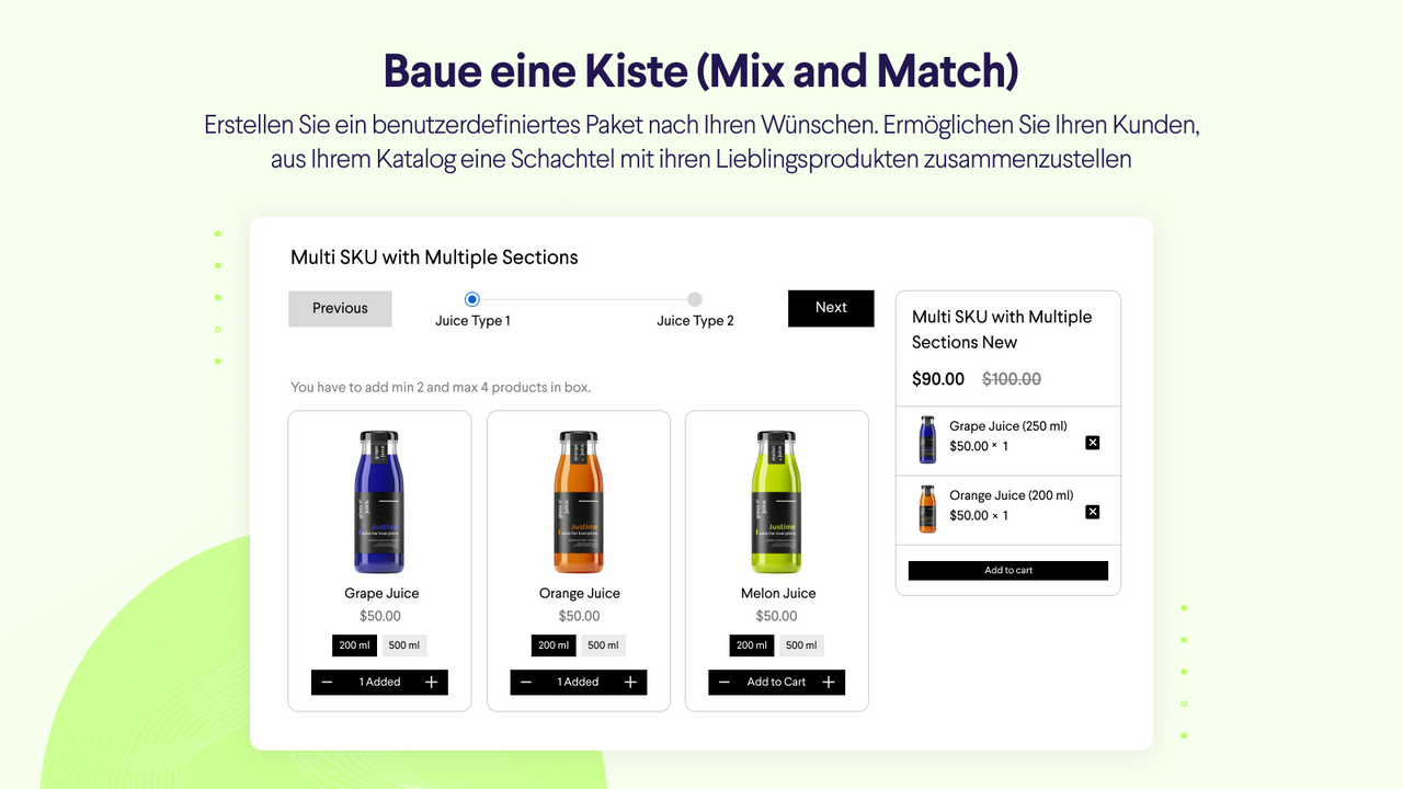 Baue eine Kiste (Mix and Match)